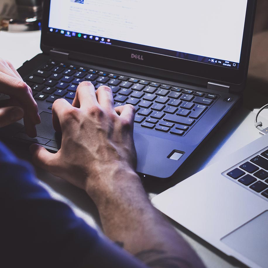 Person using computer